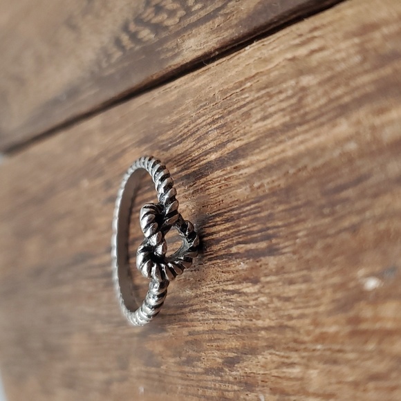 Sterling‎ braided size 5 R559 ring band silver